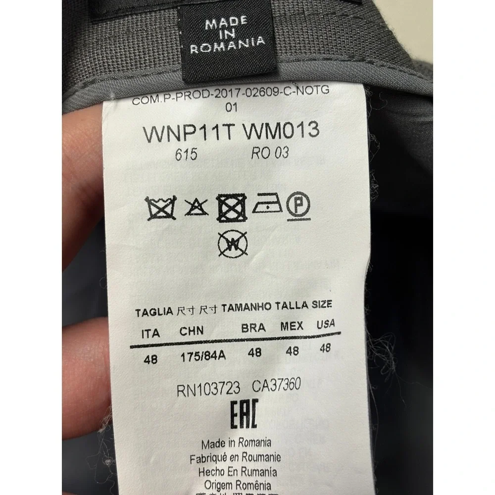 Emporio Armani Mens Gray Virgin Wool‎ Blend Dress Pants Size 36X29 IT WNP11T